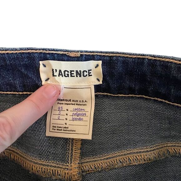 L’AGENCE NWOT High Rise High Line Skinny Encina raw hem jeans - Picture 6 of 8